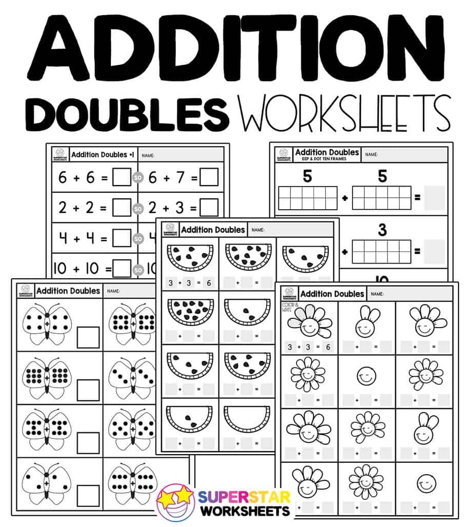 Addition Doubles Worksheets Superstar Worksheets Worksheets 