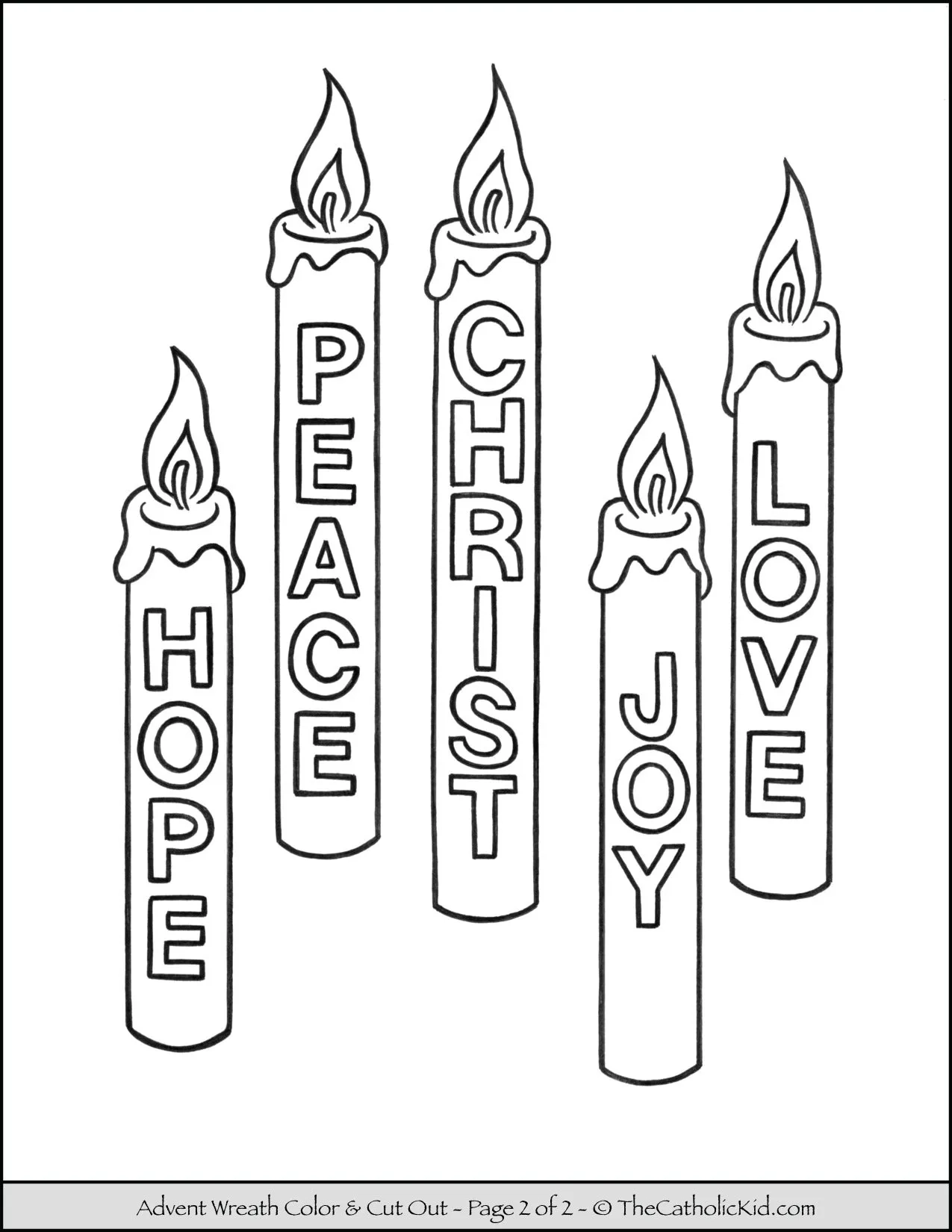 Advent Wreath Printable Template