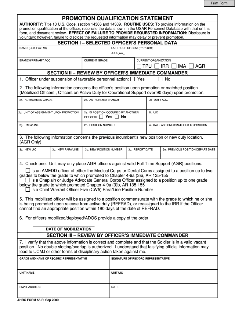 Printable Form 56