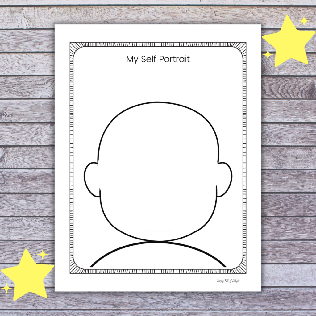 Self Portrait Template Printable