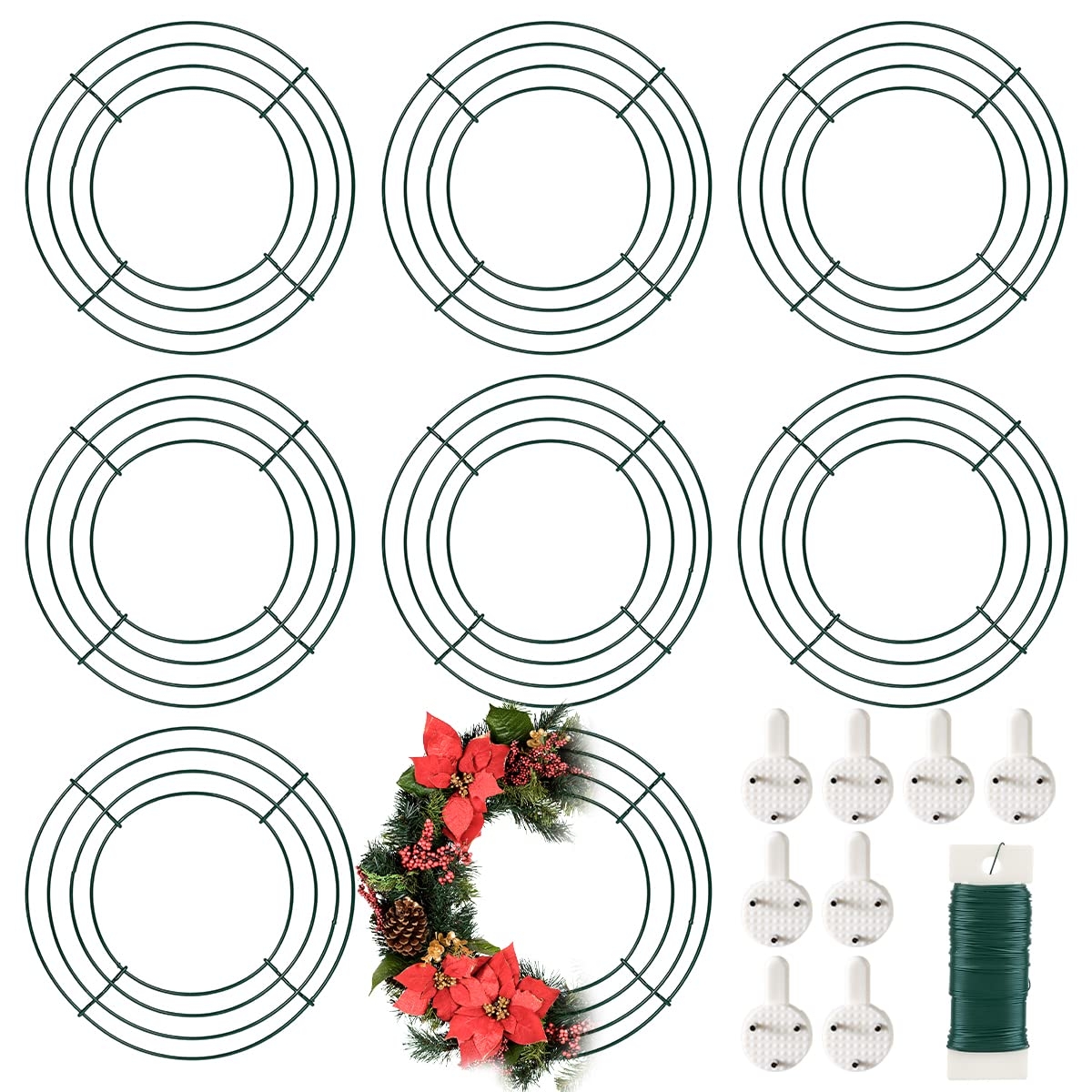 Amazon 8 Pack Wire Wreath Frame 10 Inch Metal Form Ring For 