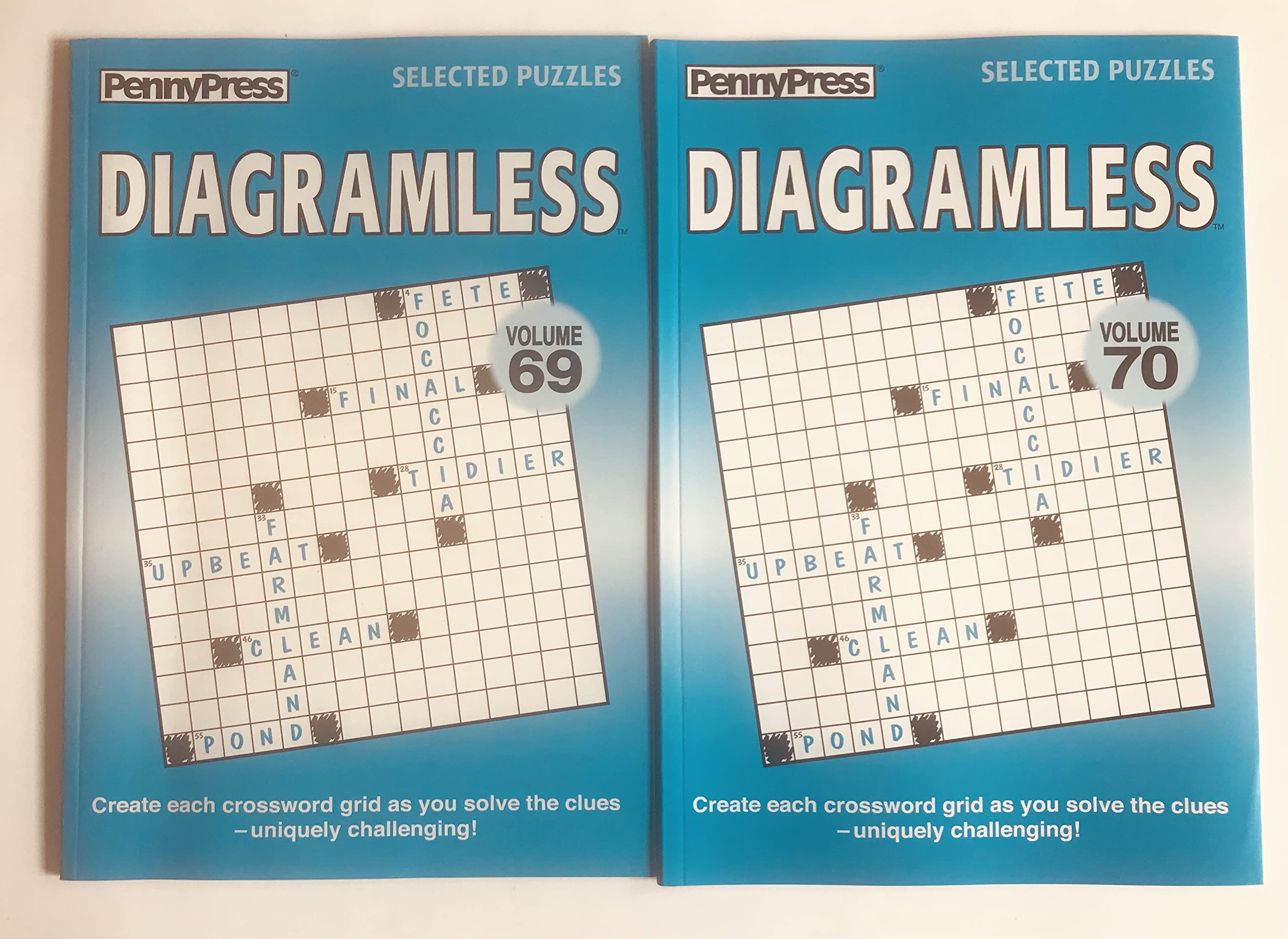 Amazon Volumes 69 And 70 Of Diagramless Crossword Puzzles 