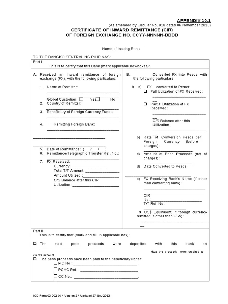 Appendix 10 1 Cir 818 PDF Business Finance amp Money Management