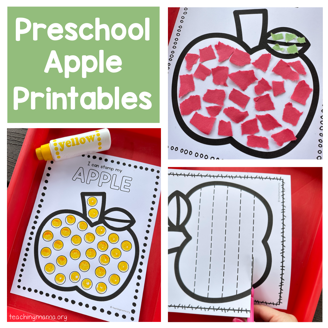 Apple Printables For Preschool