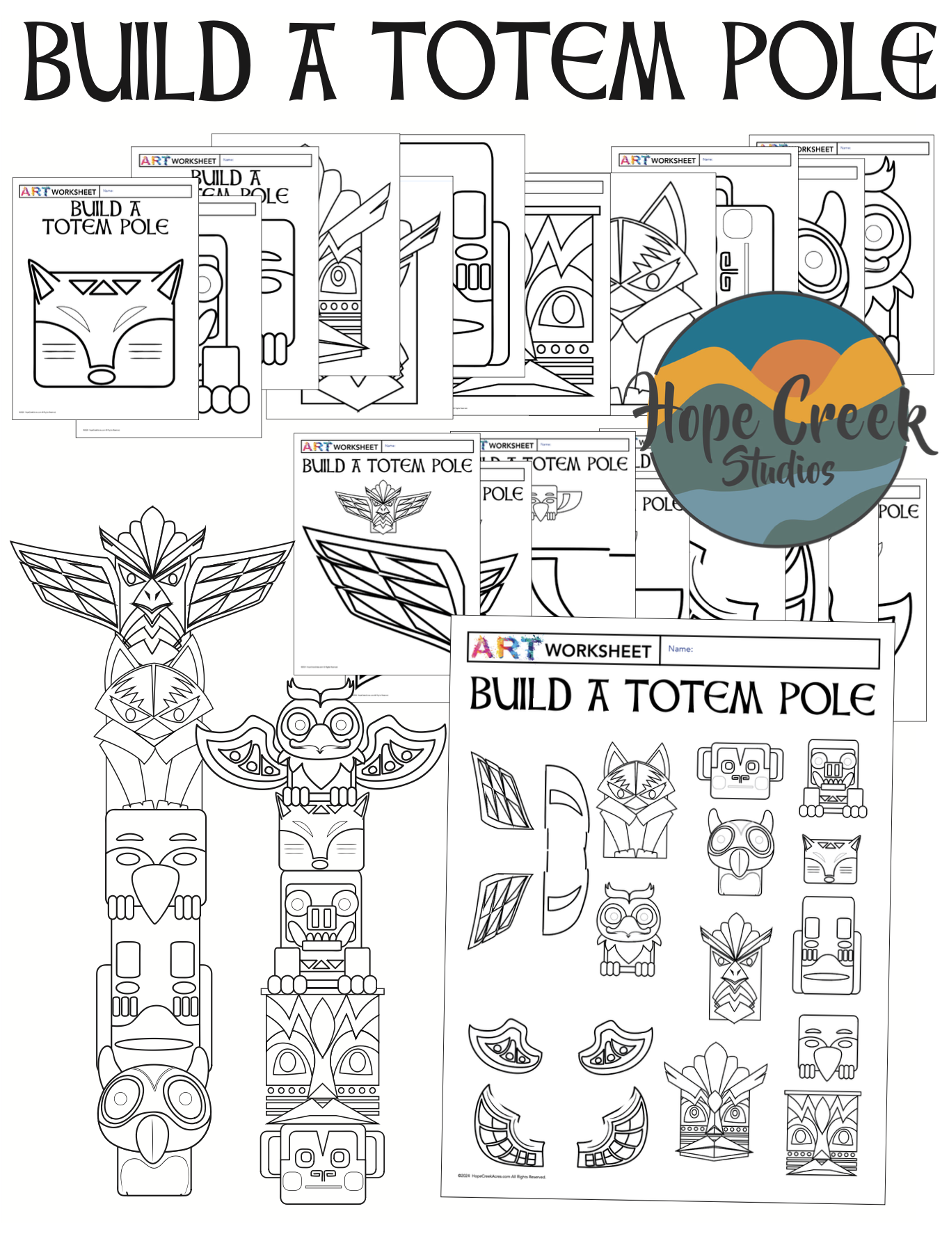 Build Your Own Totem Pole Printable Templates