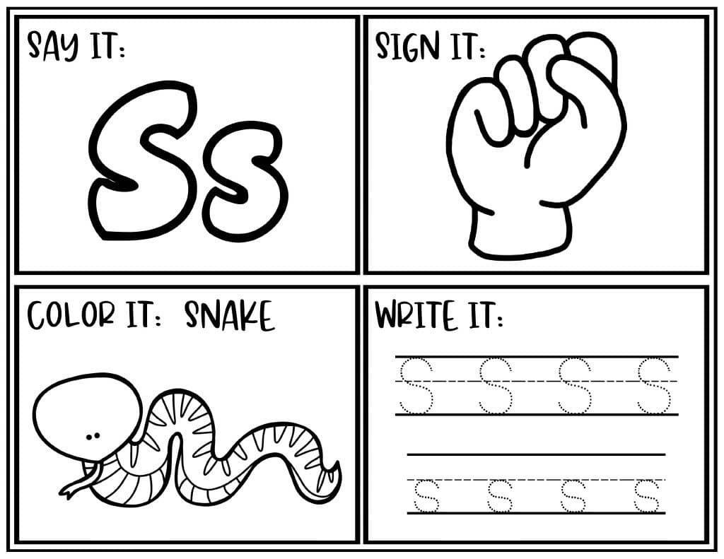 Free Printable Asl Worksheets