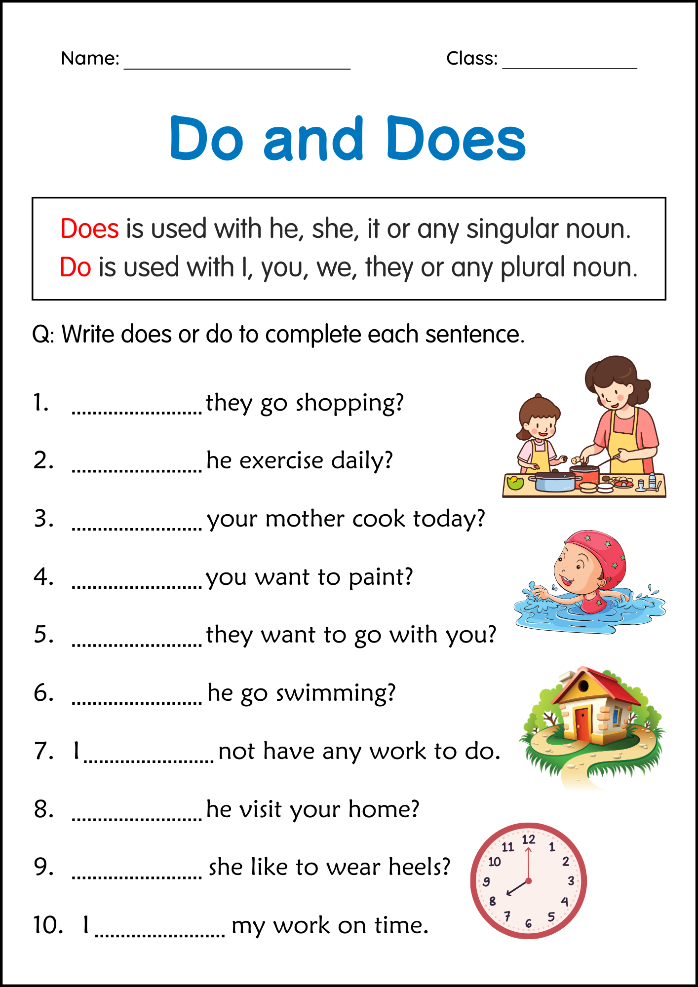 2nd Grade Grammar Worksheets Free Printable