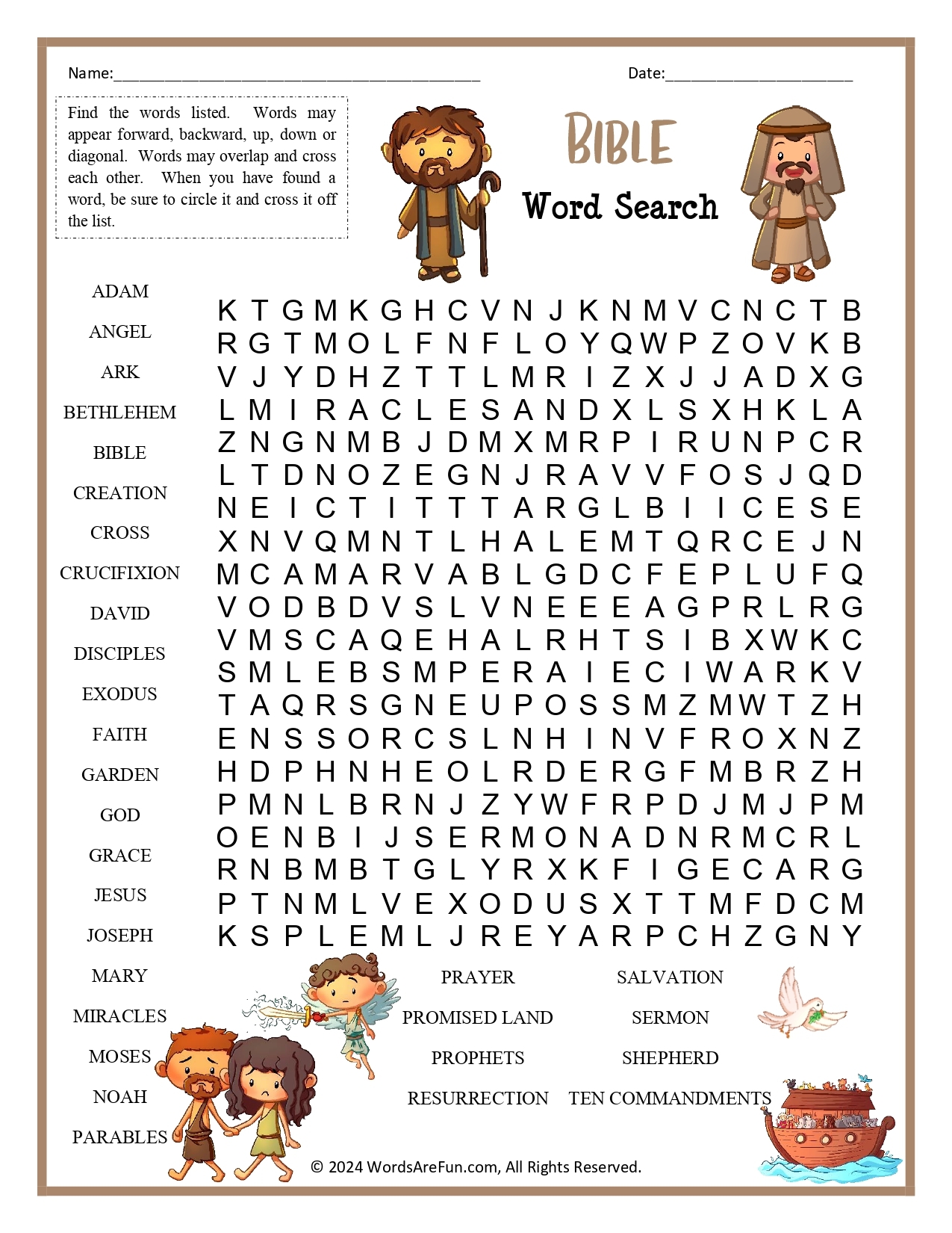 Free Christian Puzzles Printable
