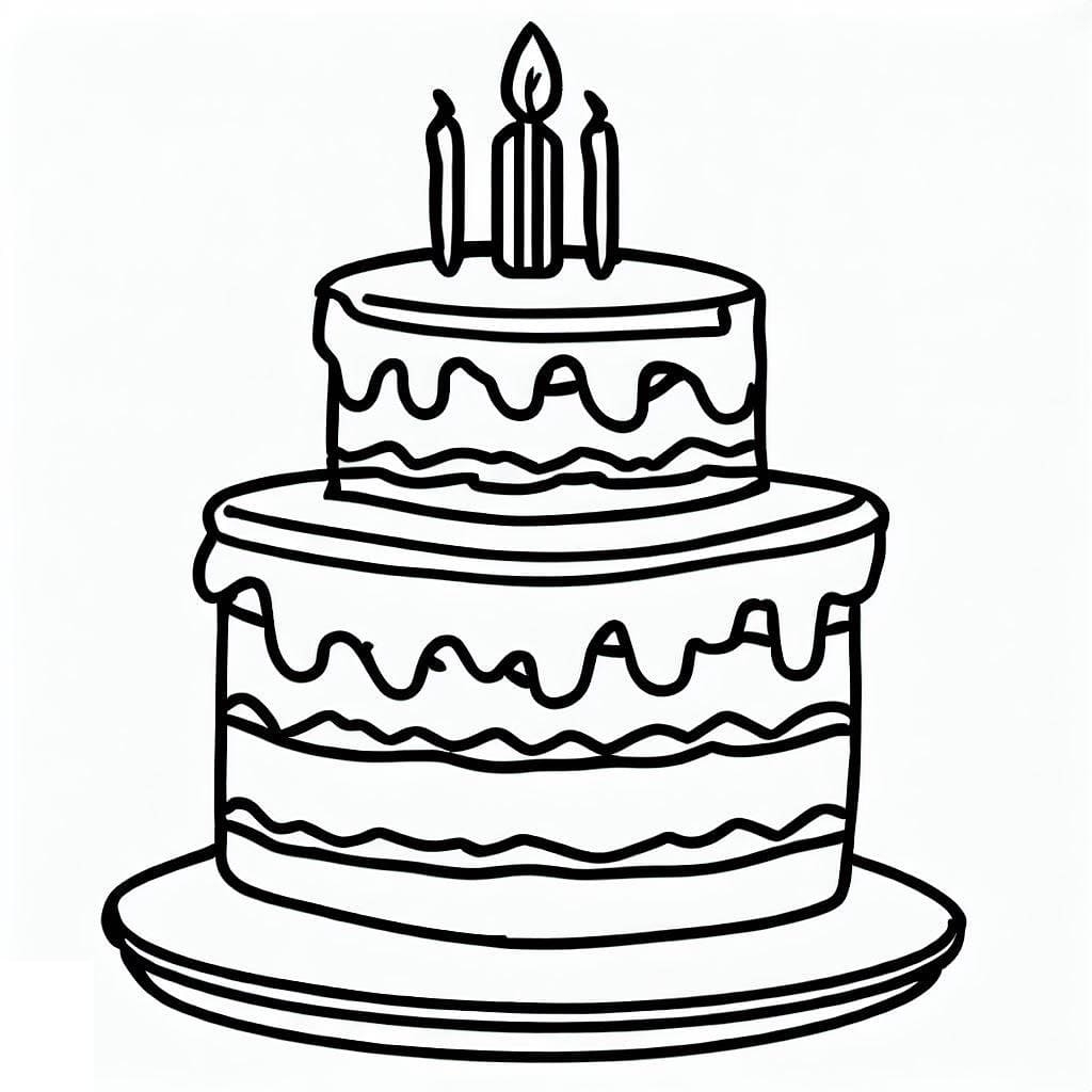 Birthday Cake Printable 40 Birthday Cake Coloring Pages Free 