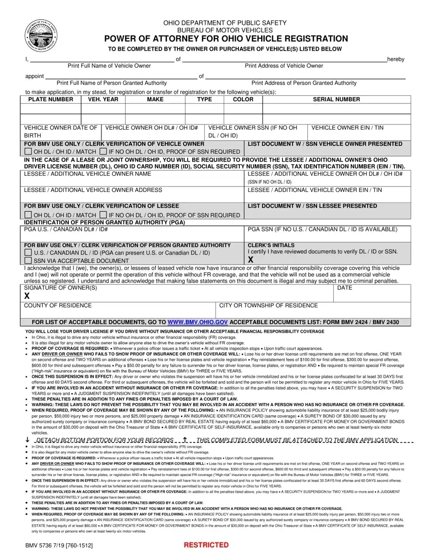 Bmv 5736 Form Fill Out Printable PDF Forms Online