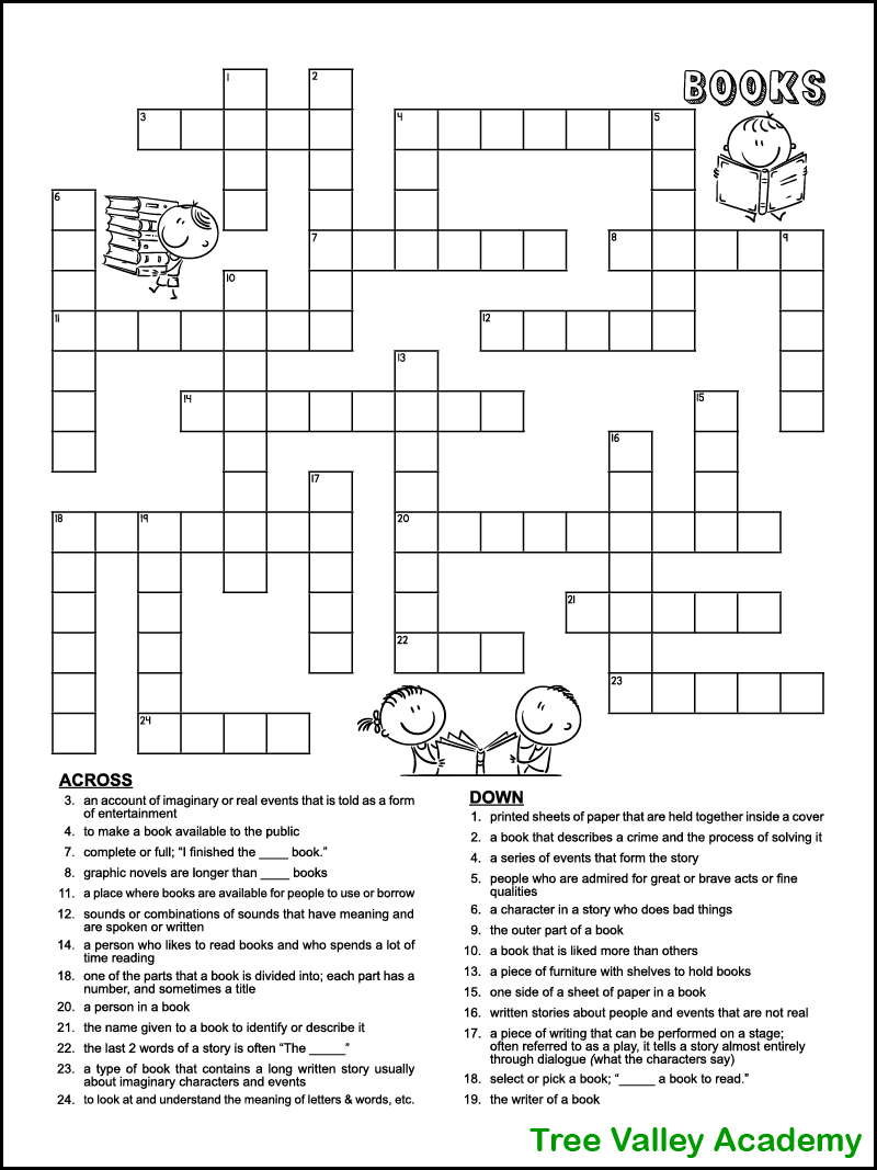 Printable Crossword Puzzles With Word Bank