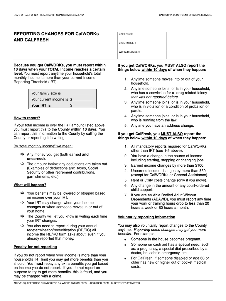 Calfresh Report Income Change Online Fill Out amp Sign Online DocHub