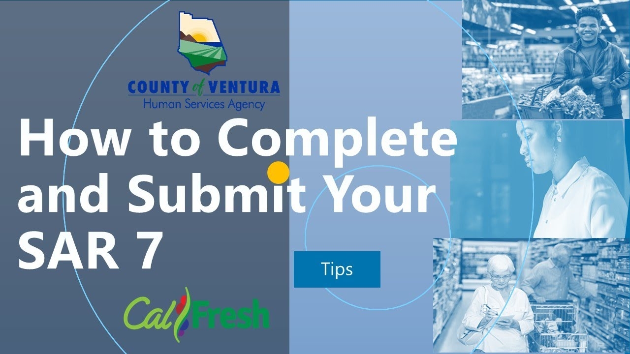 CalFresh Sar 7 Form How Do I Submit My SAR 7 Online In California 