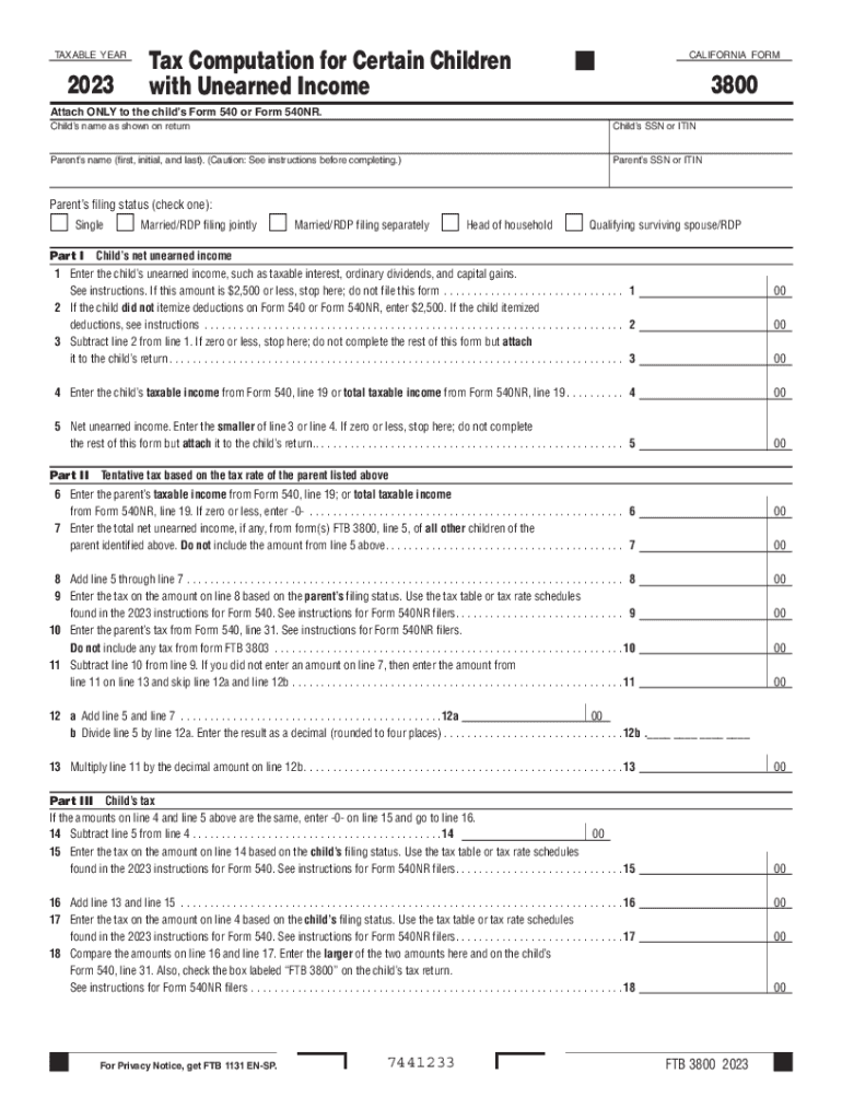 Irs Form 3800 2023
