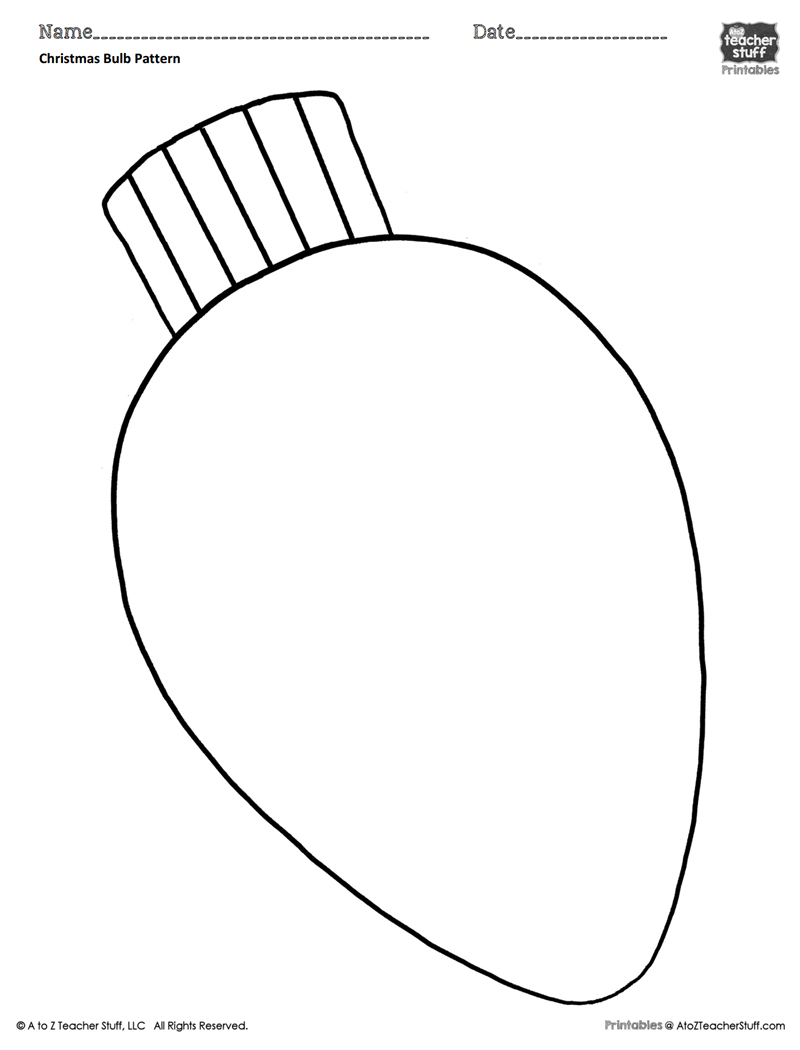 Printable Light Bulb Template