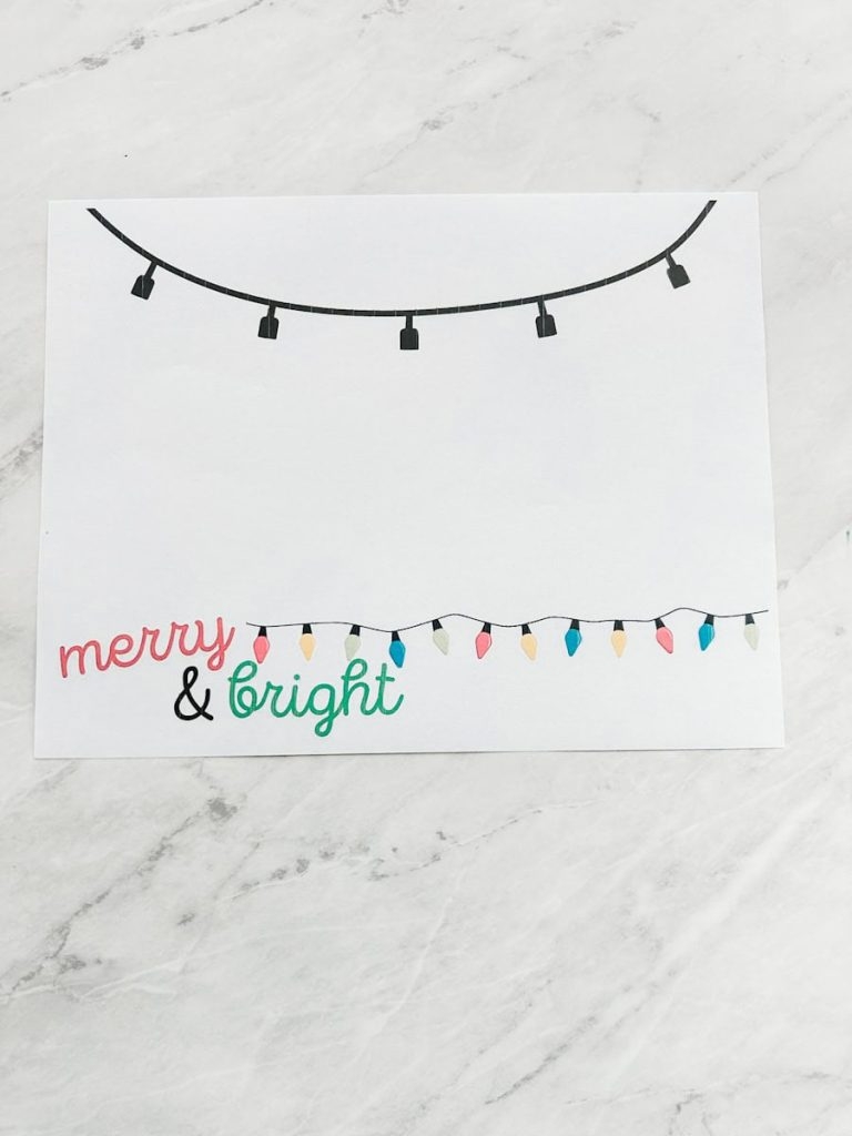 Christmas Lights Handprint Craft Printable Template Fox Farm Home