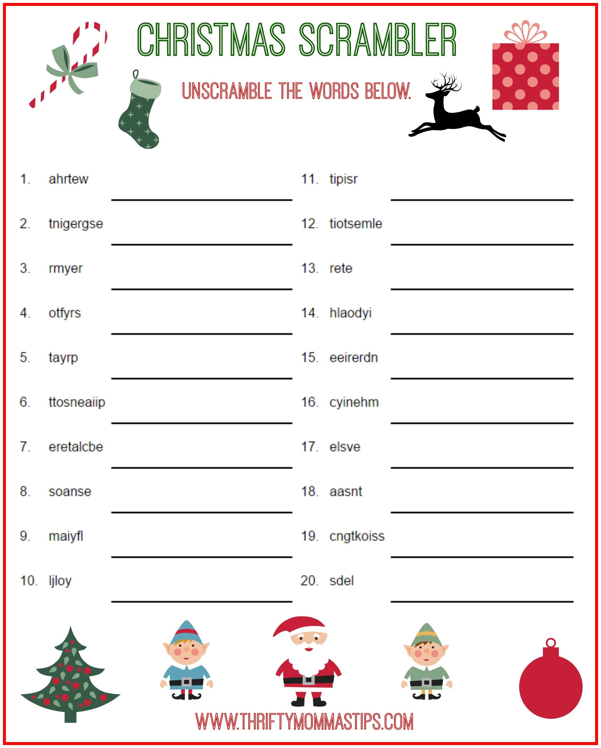 Christmas Printable Puzzles