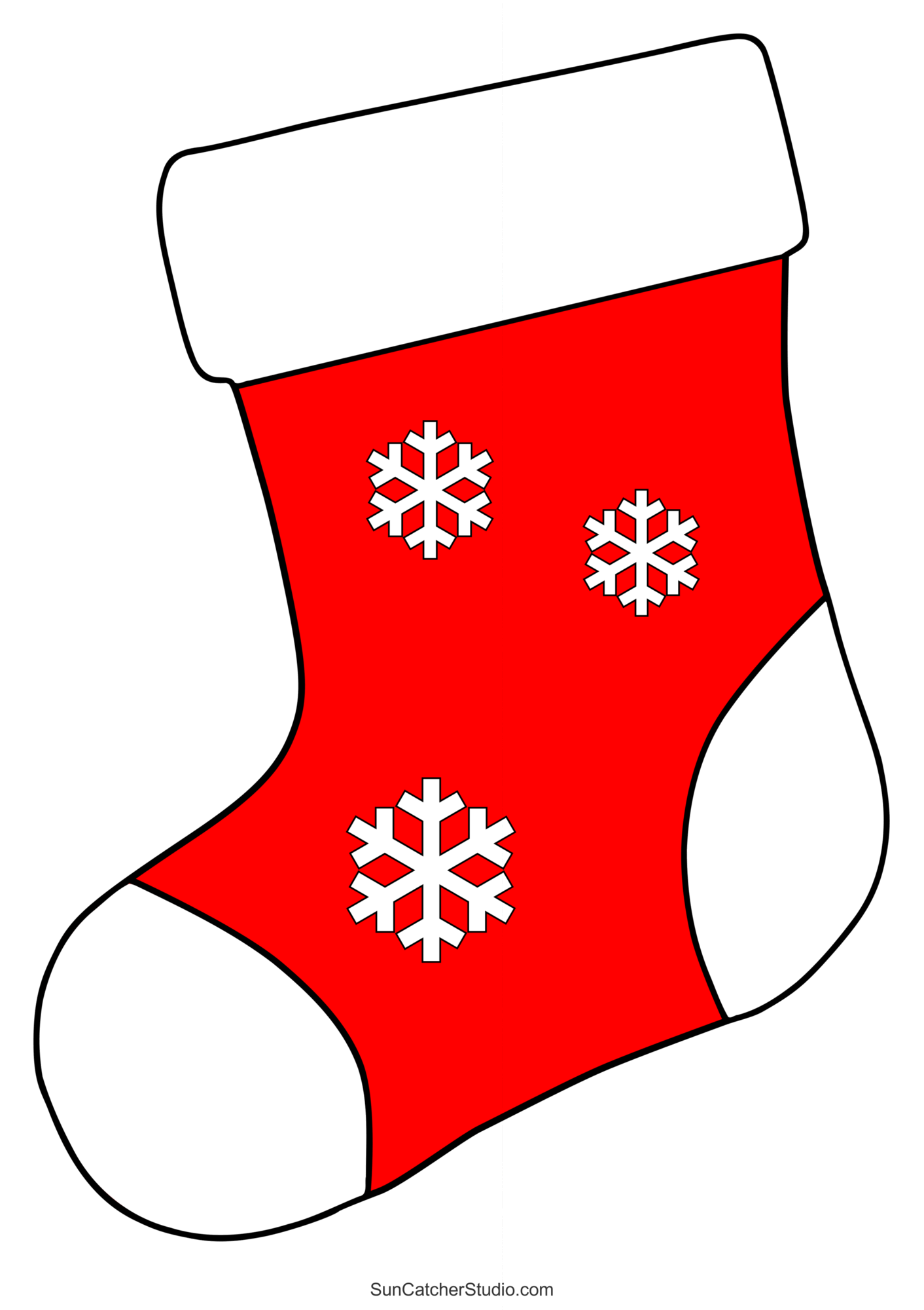 Free Printable Printable Christmas Stocking Template