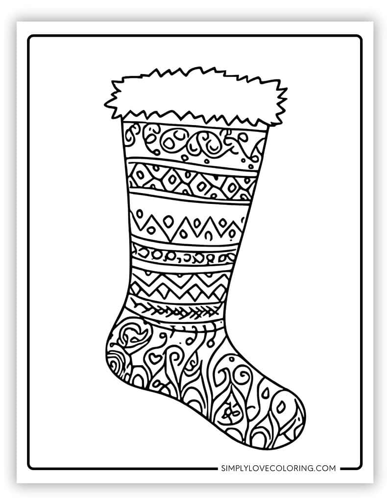 Large Printable Stocking Template