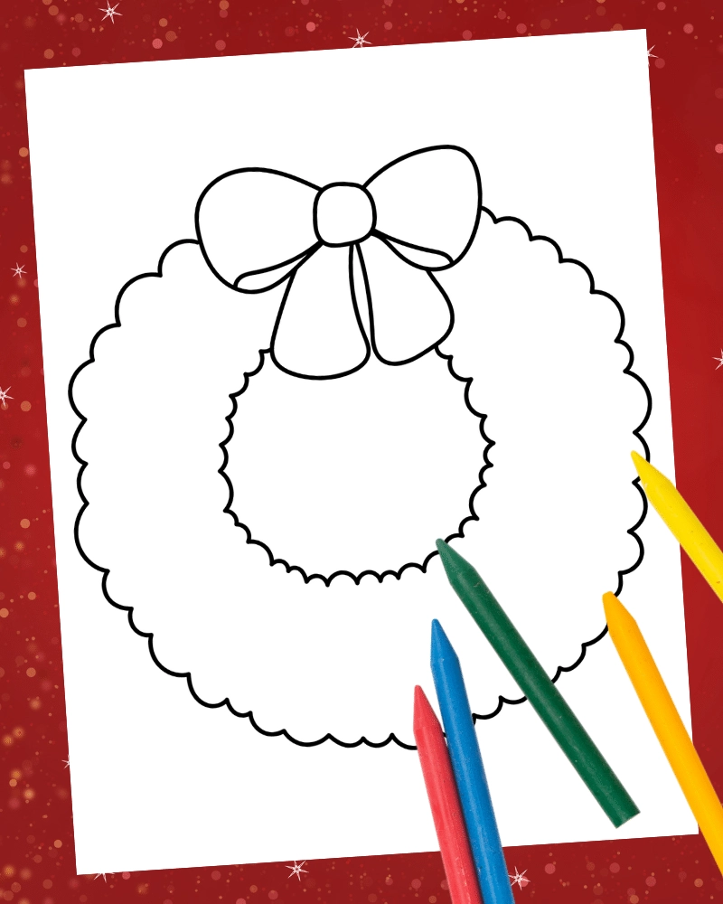 Printable Wreath Template Christmas