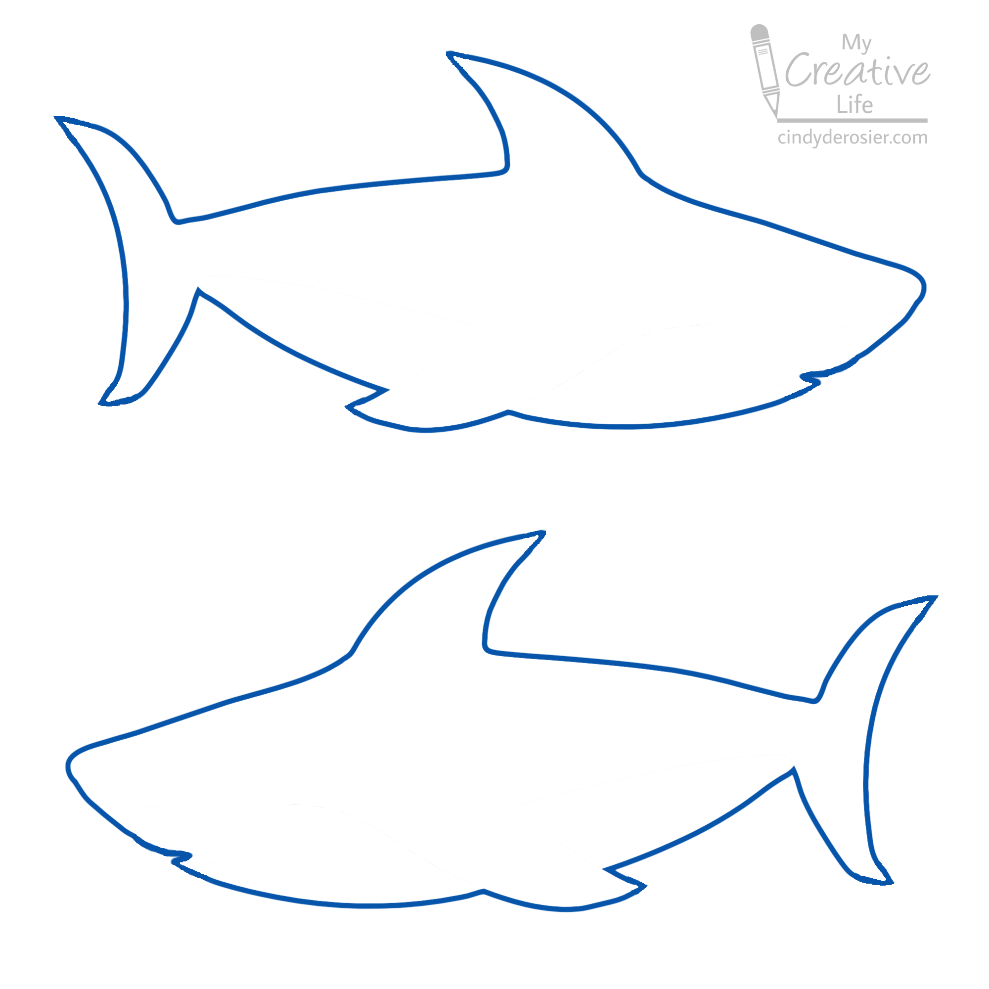 Shark Printable Template