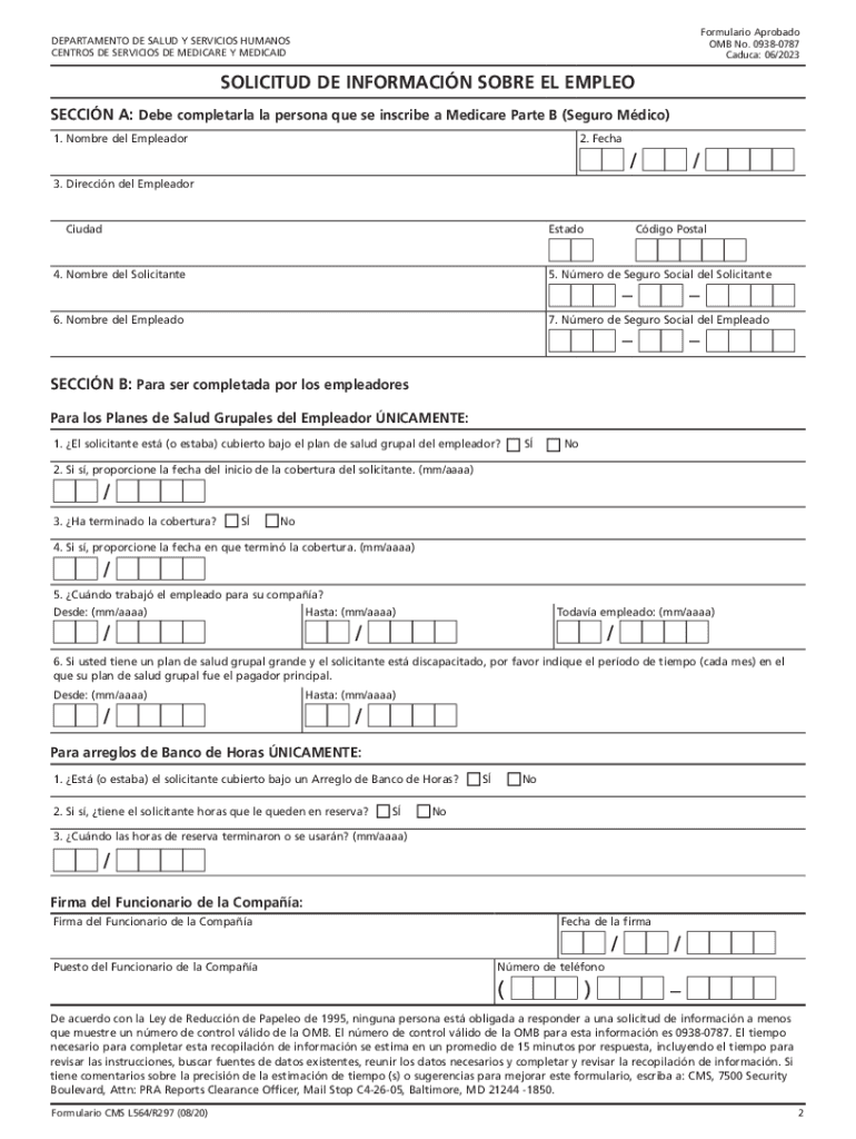 CMS L564 S Form Fill Online Printable Fillable Blank PdfFiller