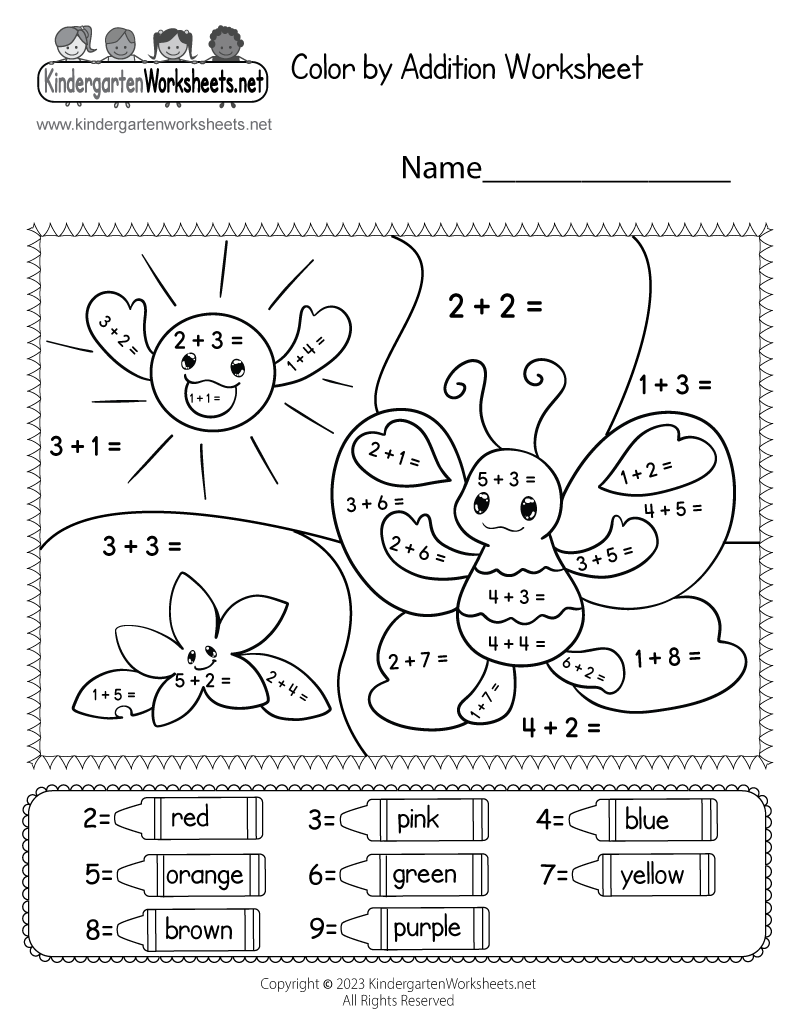 Color By Addition Worksheet Free Printable Digital amp PDF