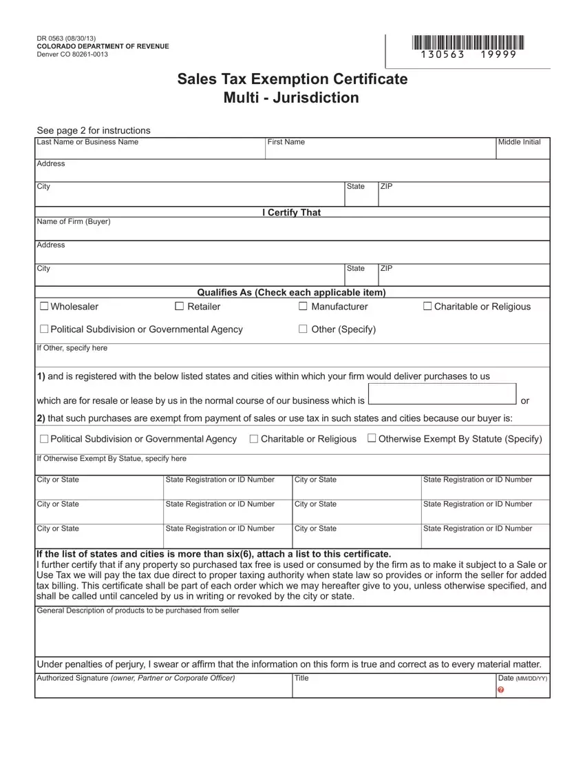 State Of Colorado Forms