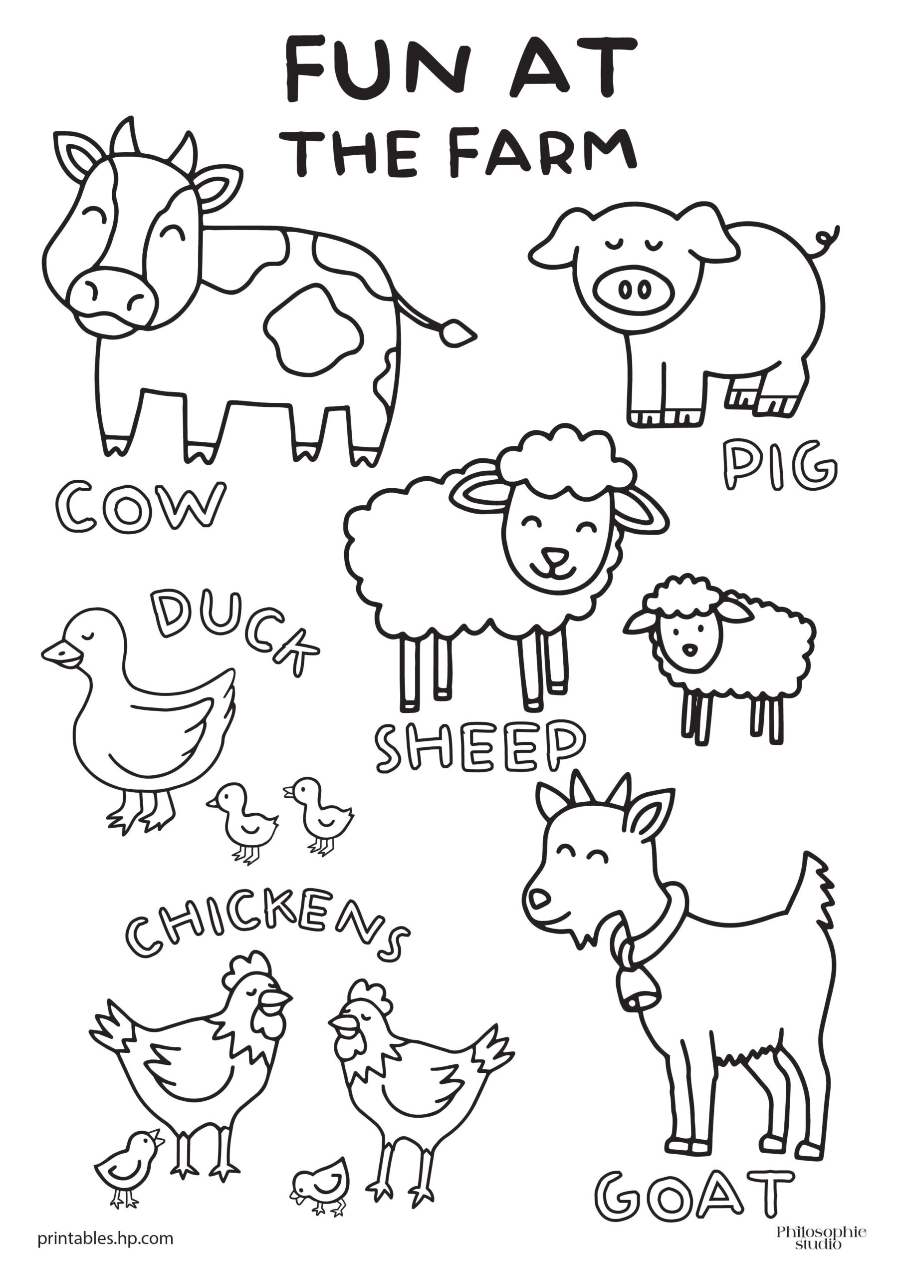 Coloring For Kids Fun At The Farm Printables Free Coloring 