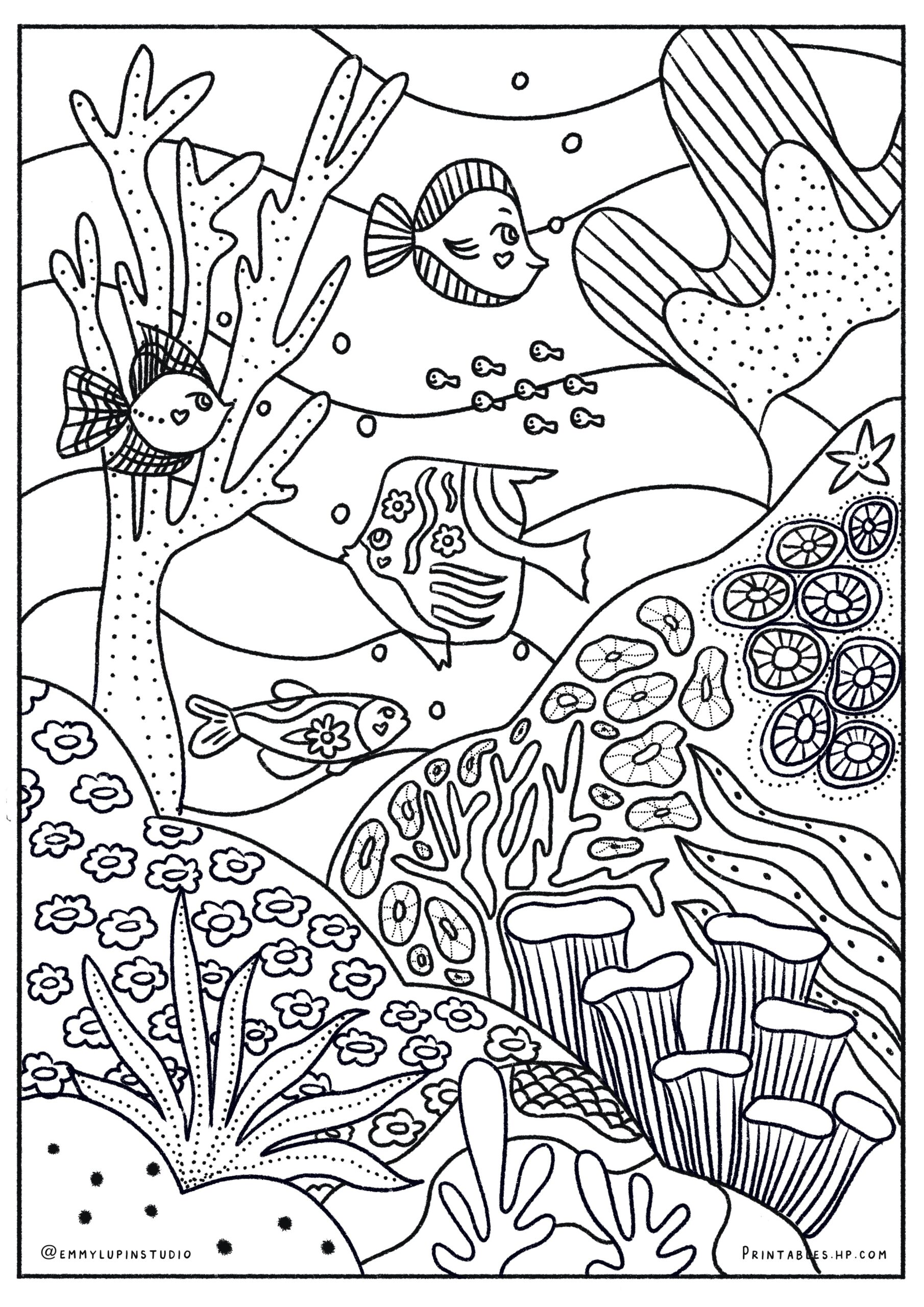 Colouring For Kids Under The Sea Printables Free Coloring 
