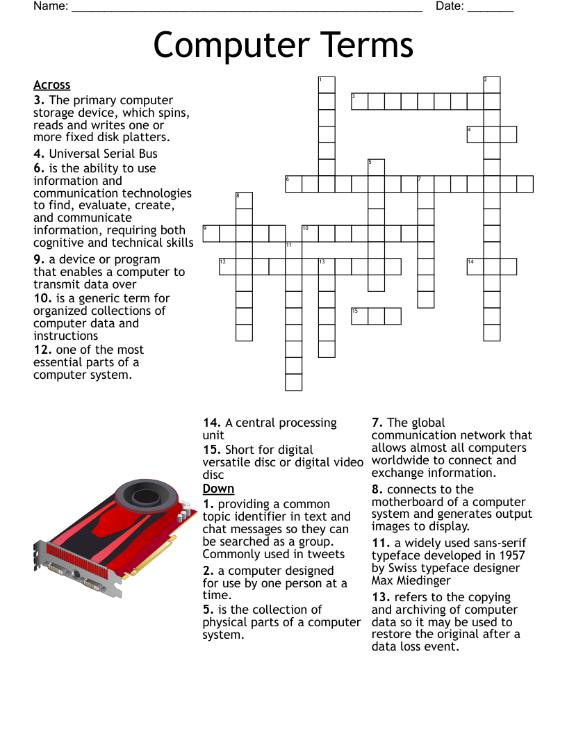 Computer Crossword Puzzle WordMint
