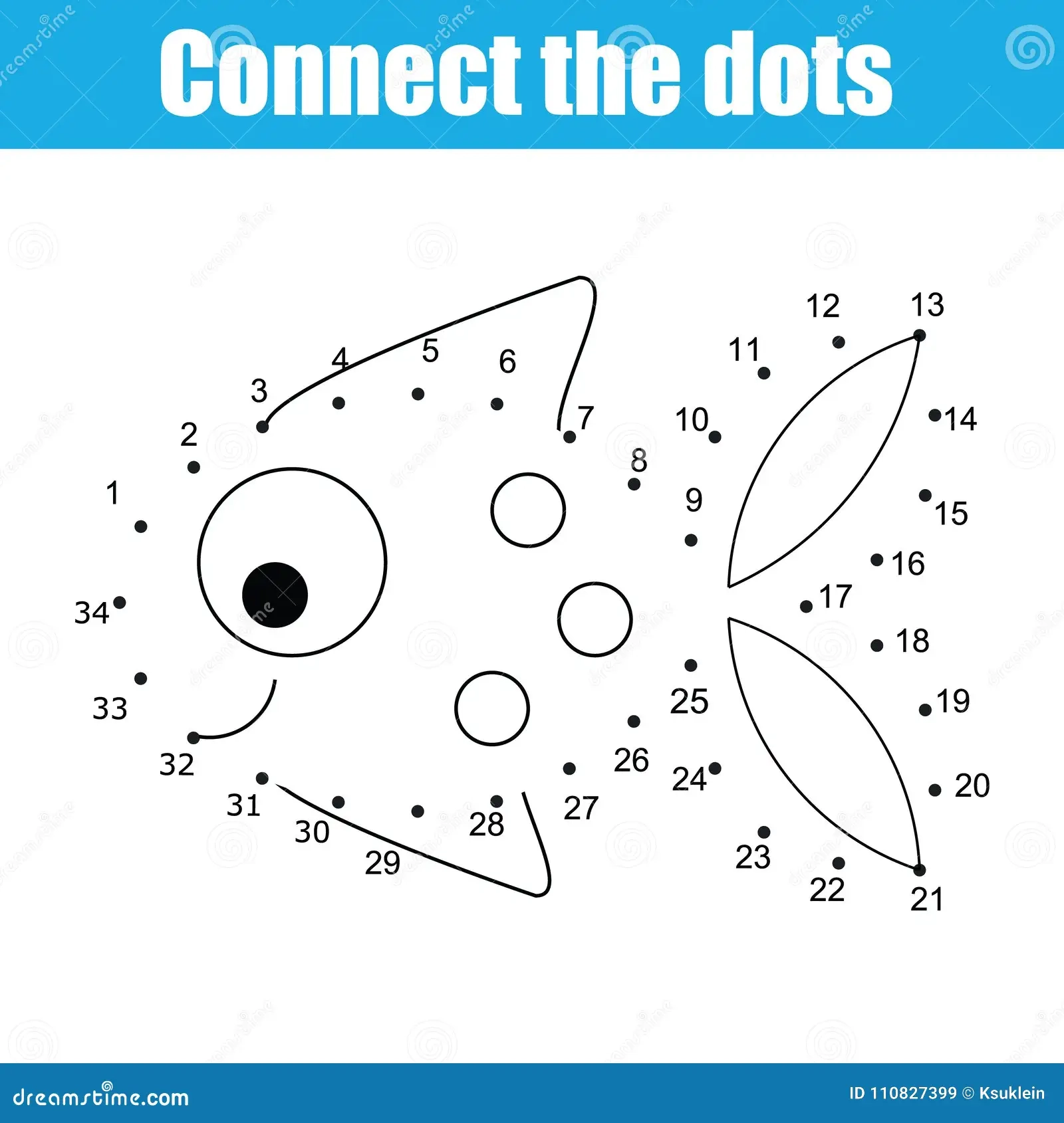 Connect The Dots By Numbers Children Educational Game Printable 
