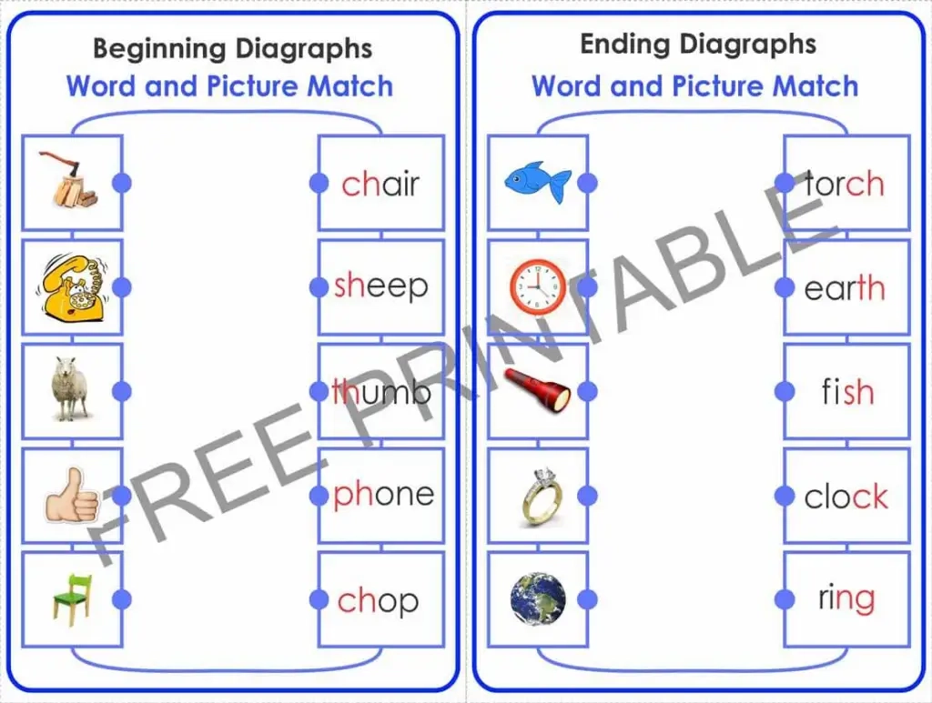 Free Printable Consonant Digraph Worksheets