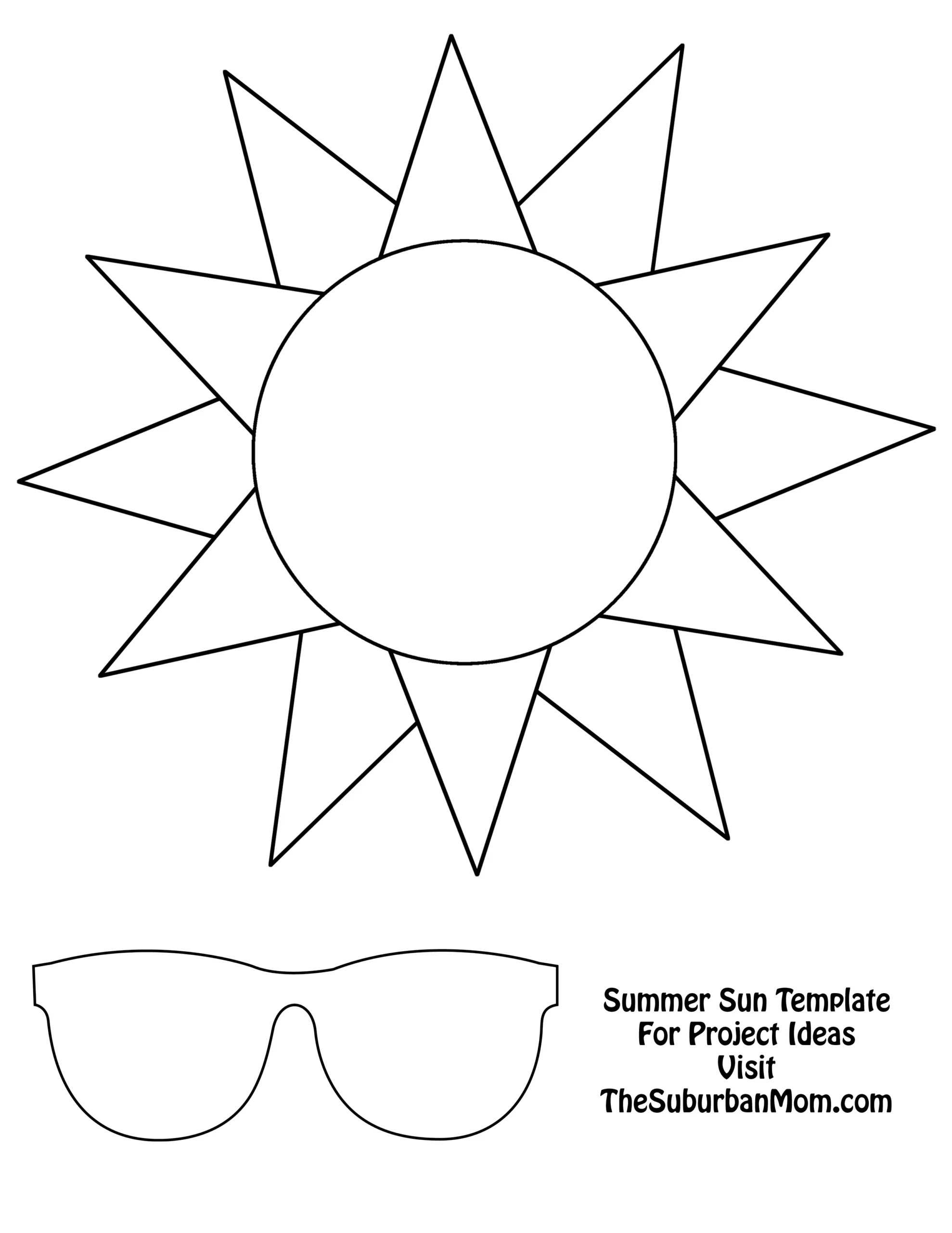 Printable Summer Craft Templates