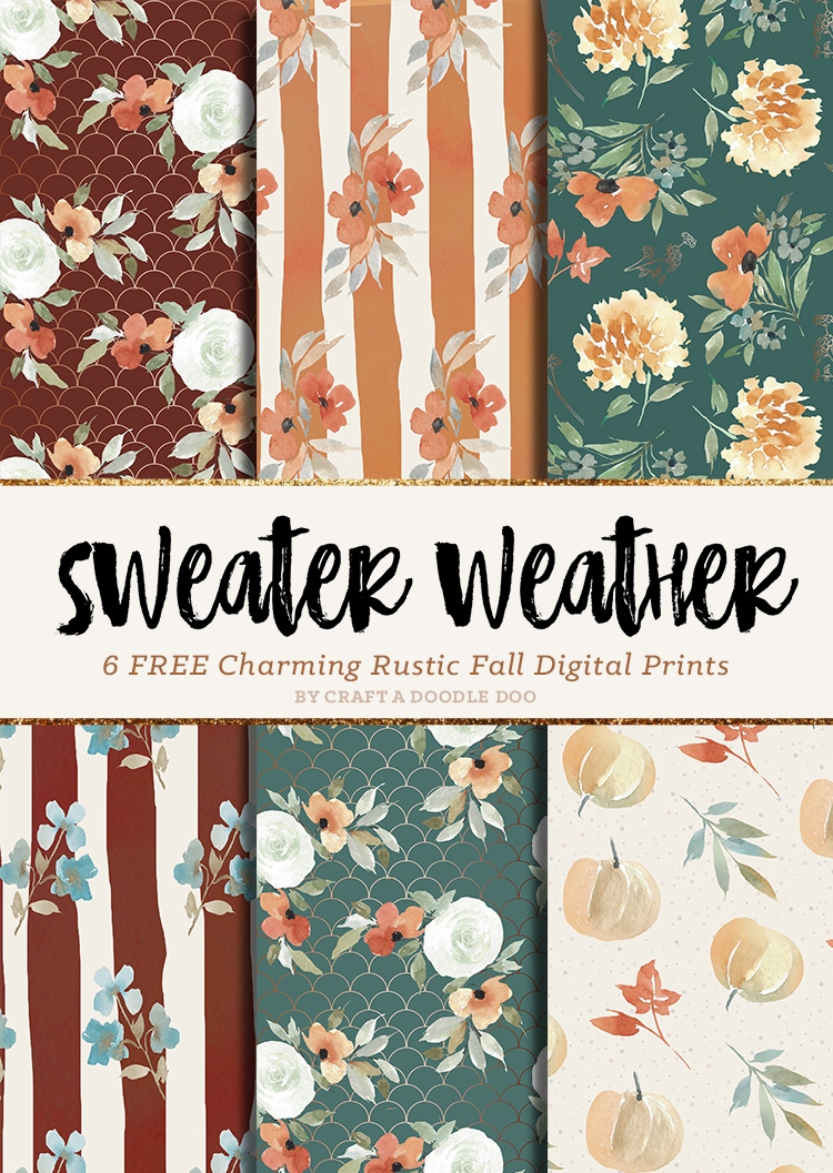 Craft A Doodle Doo FREE FALL DIGITAL PRINTABLE PAPER PACK 