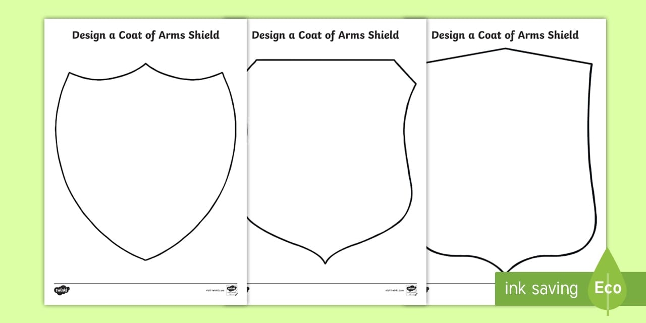 Shield Template Printable