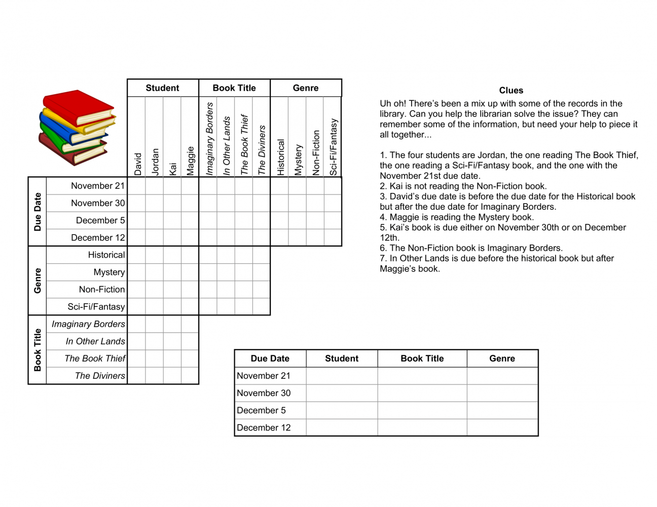 Logic Puzzles Printable