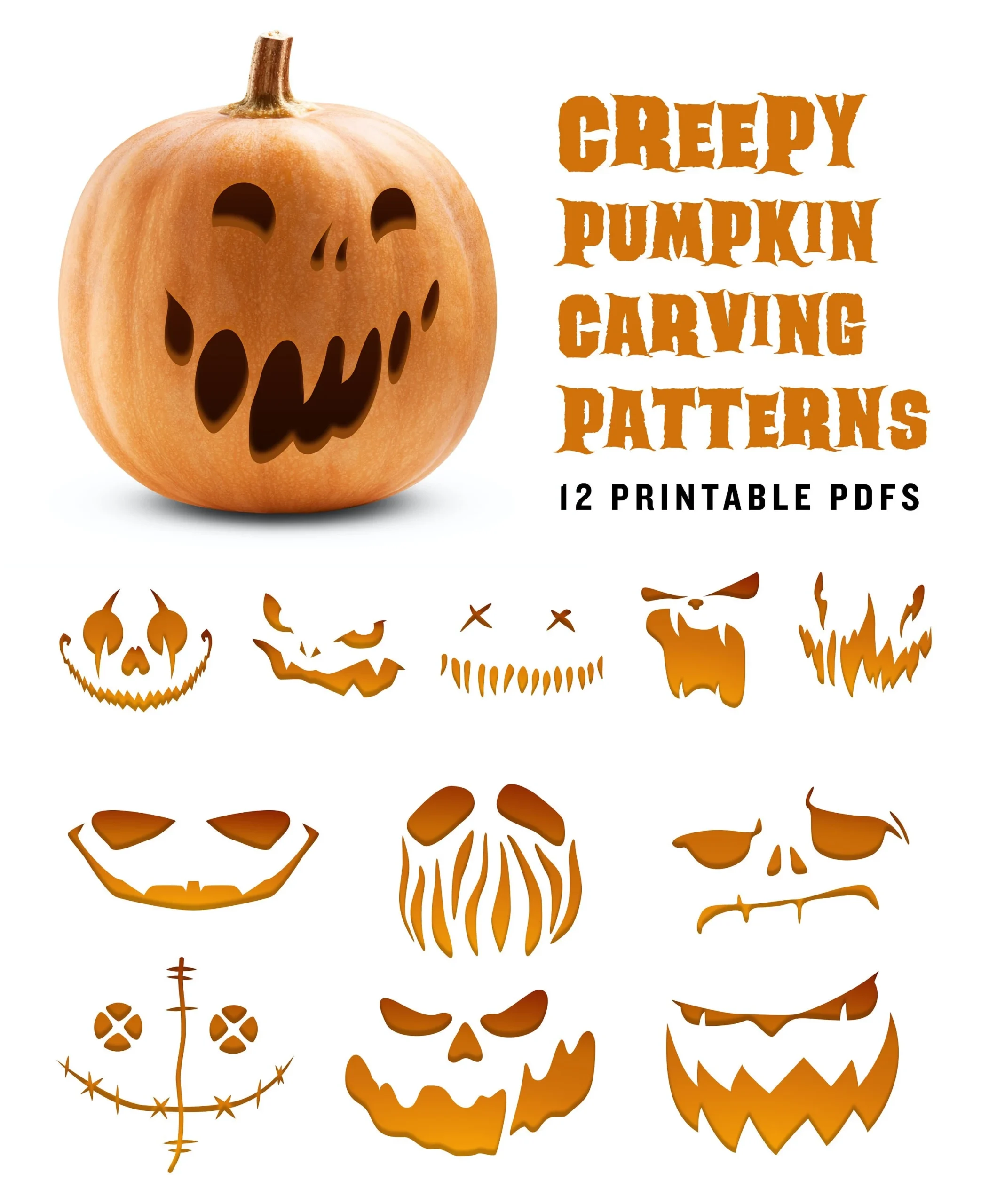 Scary Pumpkin Template Printable