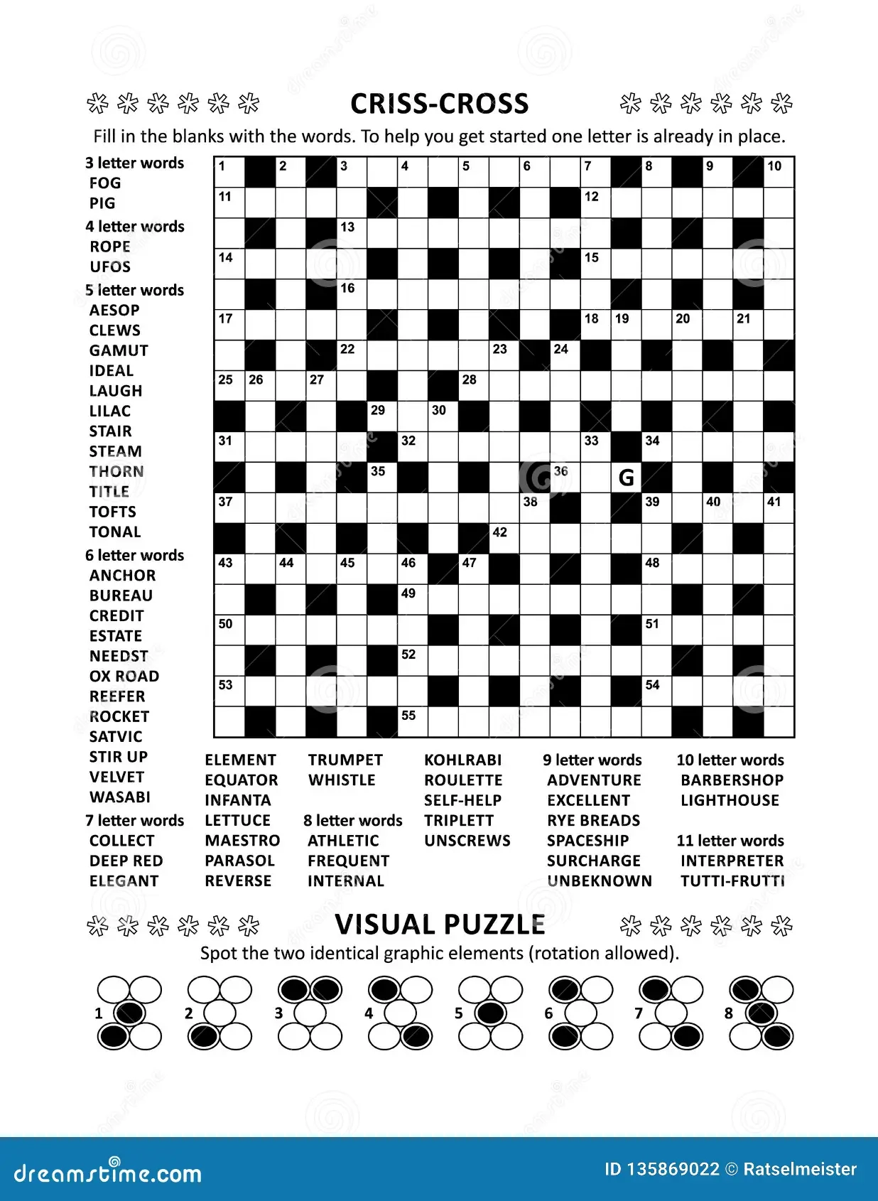 Crossword Fill In Puzzles Printable