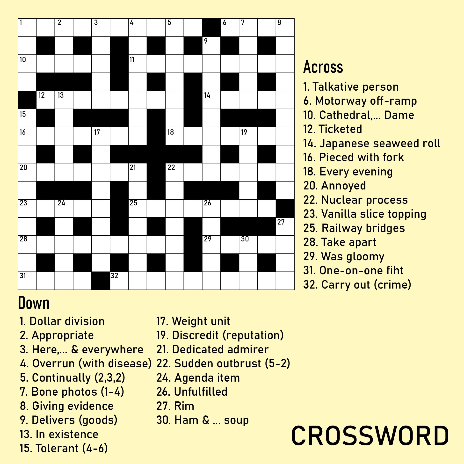 Crossword Puzzles Adults Free Printable