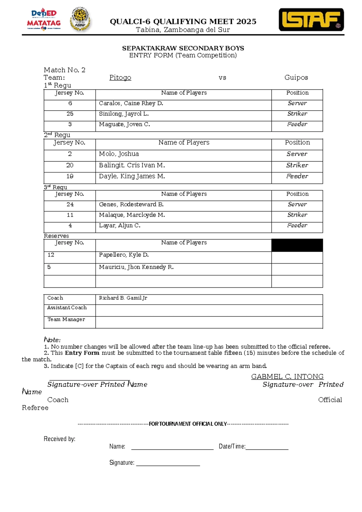 Form 6 Revised 2020 Deped