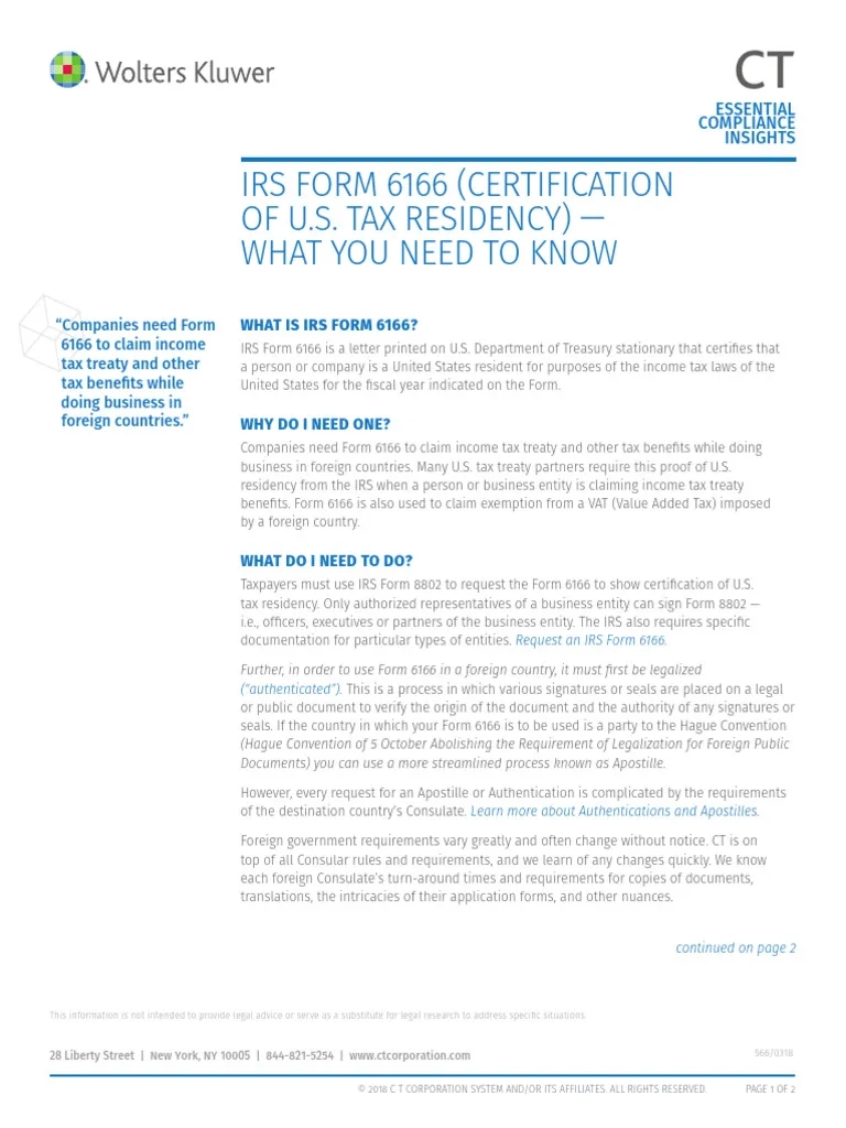 Irs Form 6166 Download