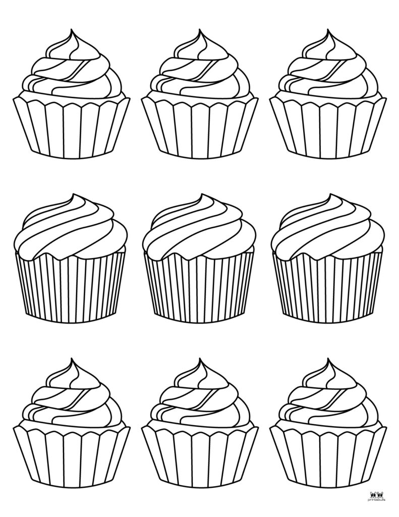 Birthday Cupcake Printable Template