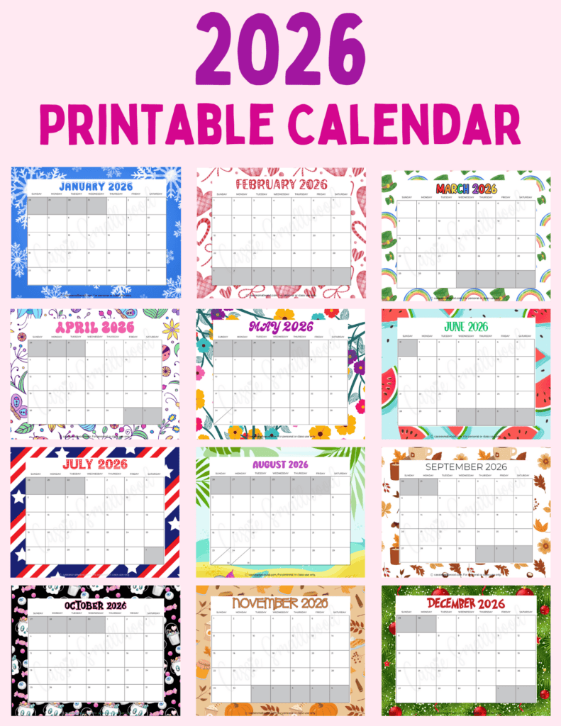 Free Blank Calendar Printable 2026