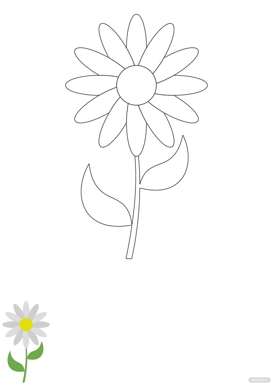 Free Printable Daisy Flower Template