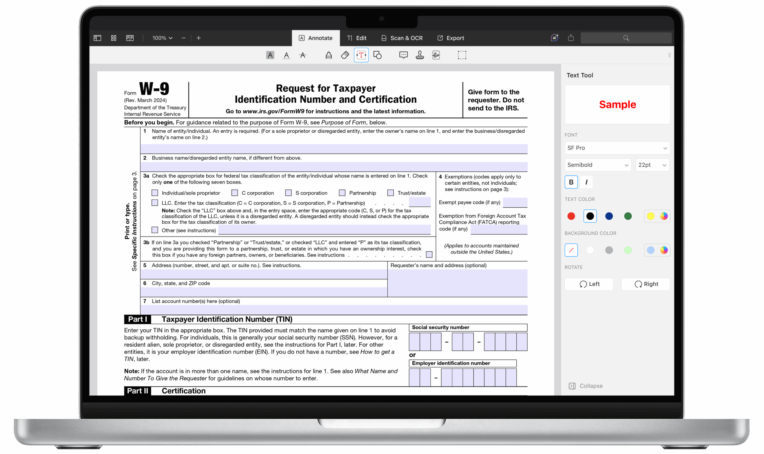 Das IRS Steuerformular W9 F r 2024 2025 Ausf llen PDF Expert