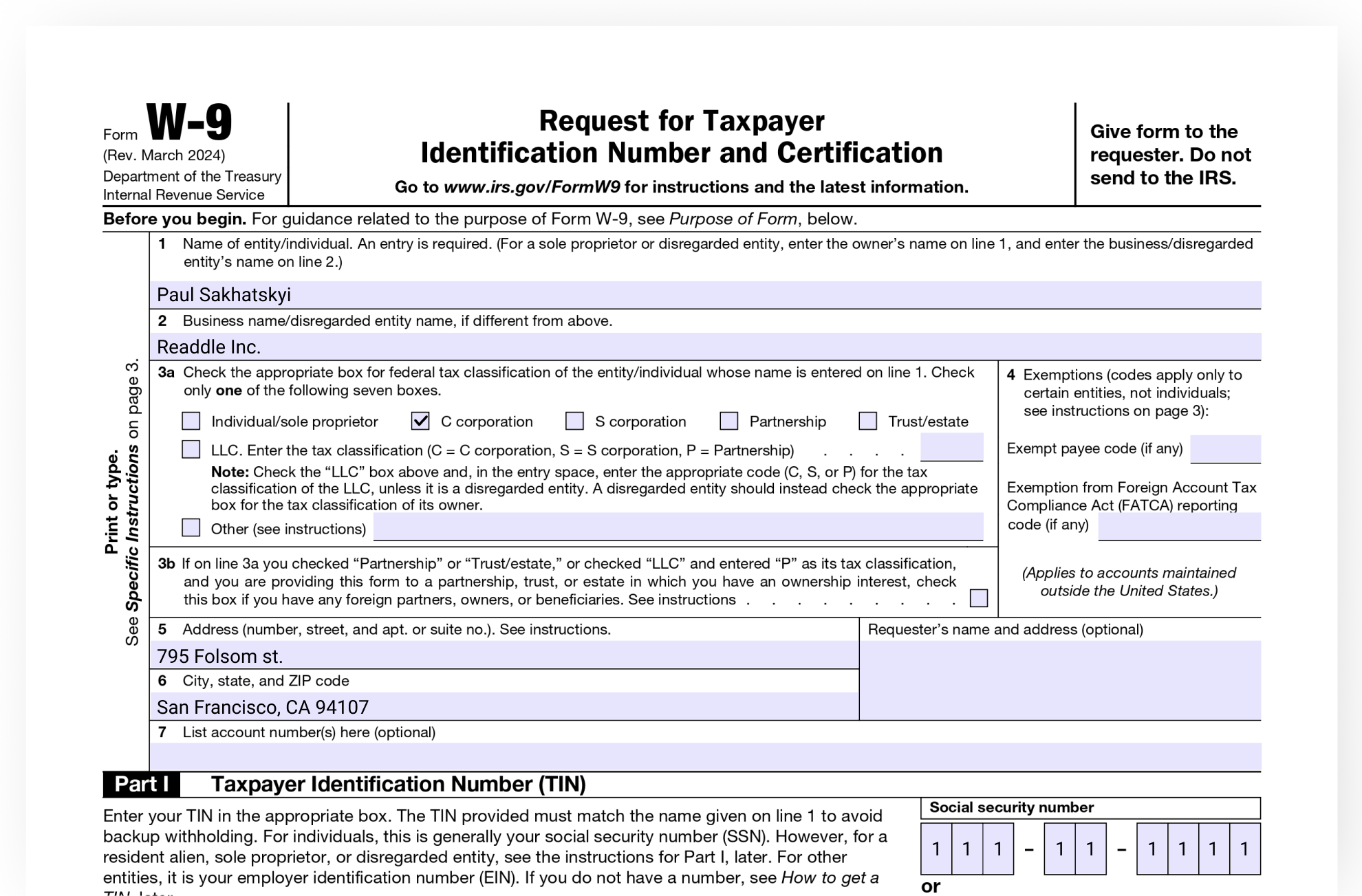 Das IRS Steuerformular W9 F r 2024 2025 Ausf llen PDF Expert