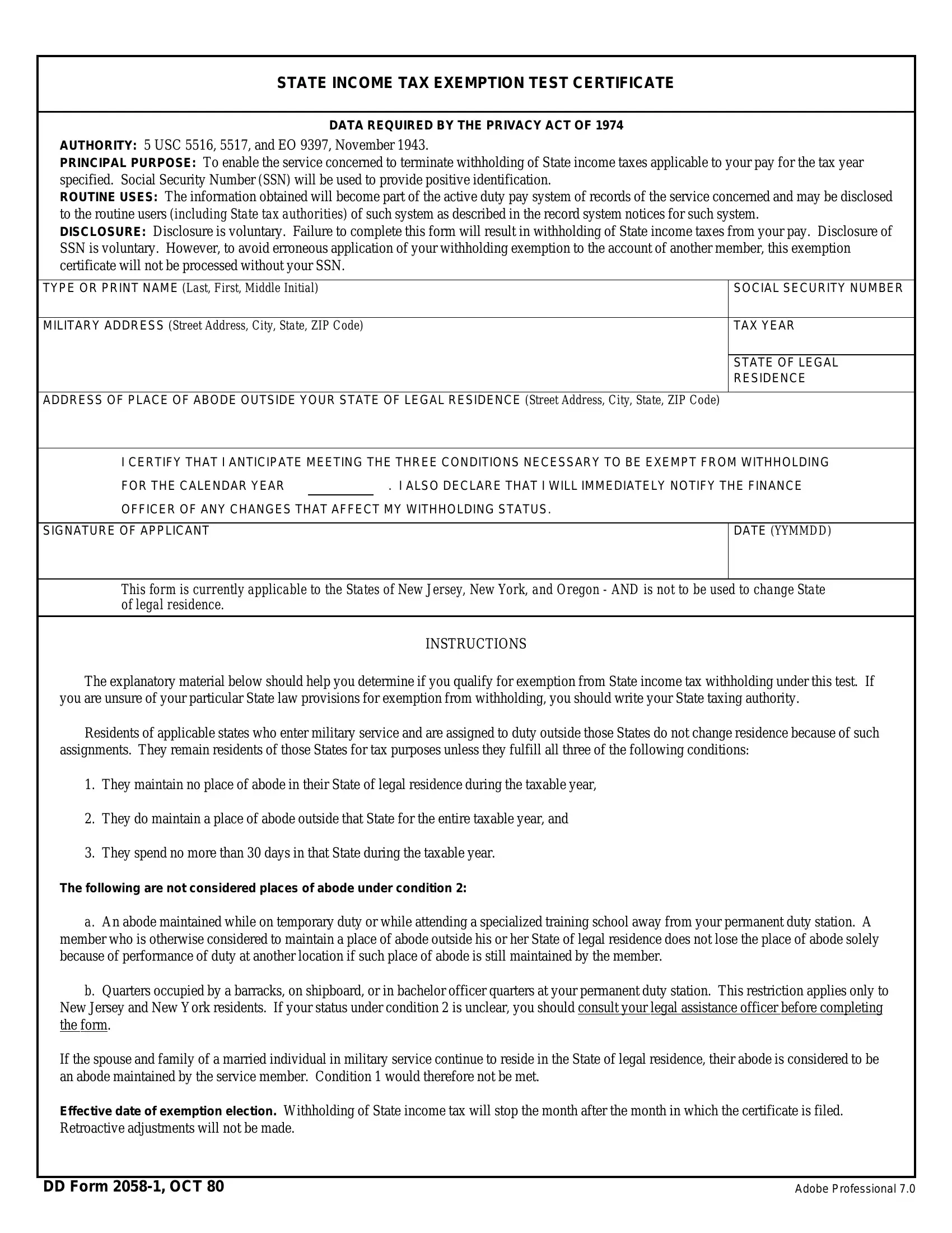 Dd Form 2058 1 Fill Out Printable PDF Forms Online