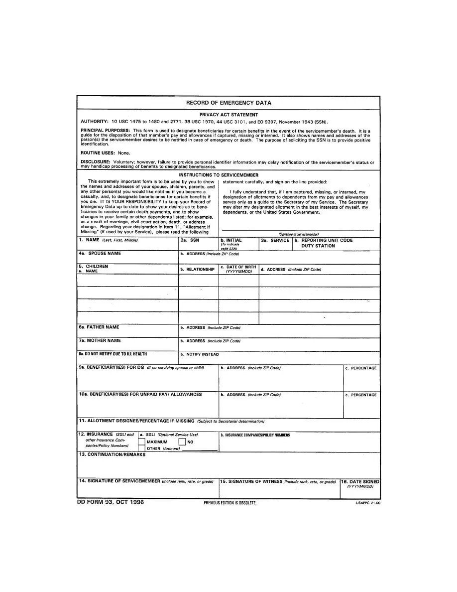 Dd Form 2058 Jan 2018