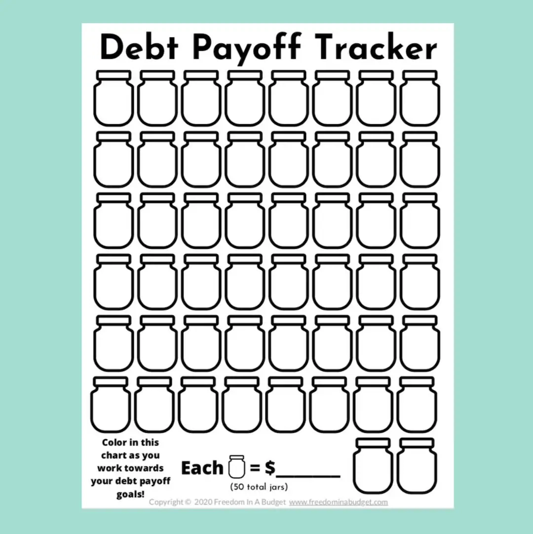 Printable Debt Payoff Chart Free